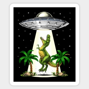 T-Rex Dinosaur Alien Abduction Sticker